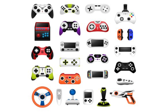 The Cartoon Vector Joystick Icons Set: More Than Just Gaming Graphics