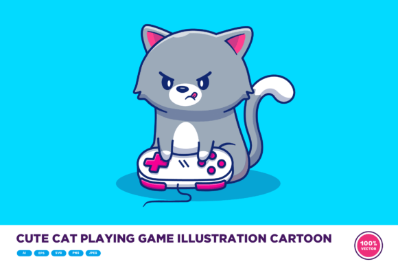 The Digital Craze: Why Vector Illustrations Like Cute Cat Gaming Icons Are Essential