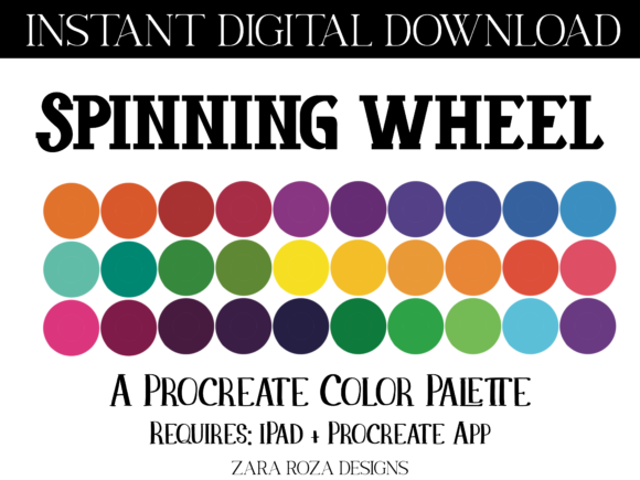 The Spinning Wheel Rainbow Procreate Palette: Your Gateway to Vibrant Digital Art