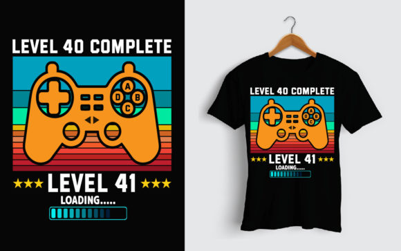The Ultimate Gamer Birthday Gift: Celebrating Milestones with the Level 40 T-Shirt Design