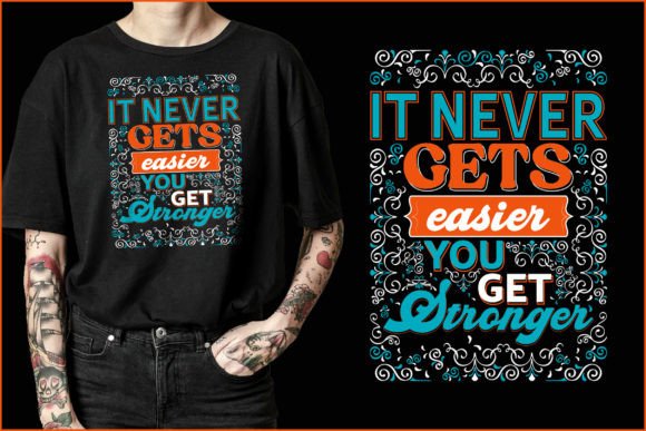 Unlocking Style and Brand Potential with Workout Typography Tee Design V1